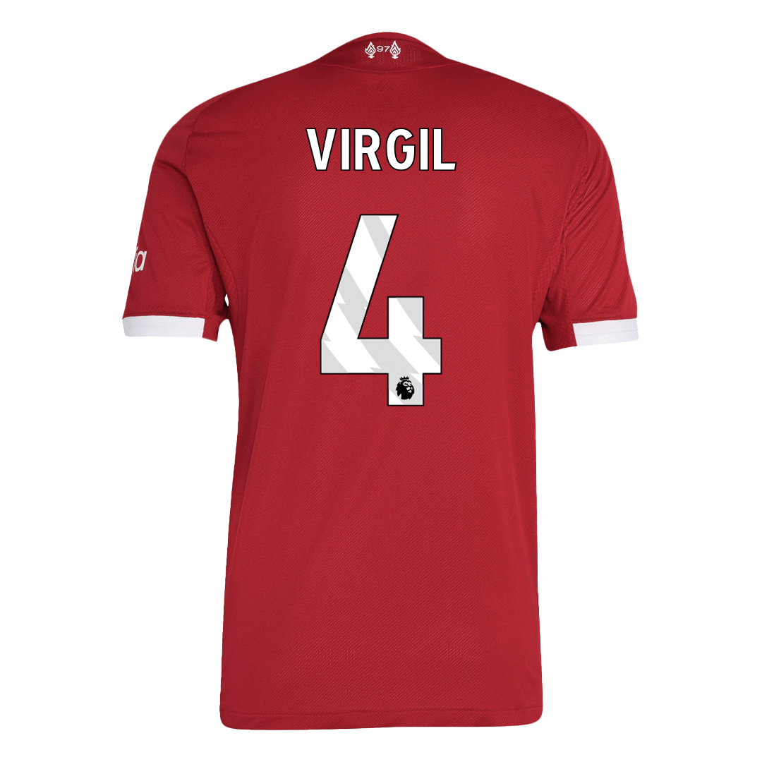 Liverpool VIRGIL #4 Home Custom Player Version Soccer Jersey 2025/26