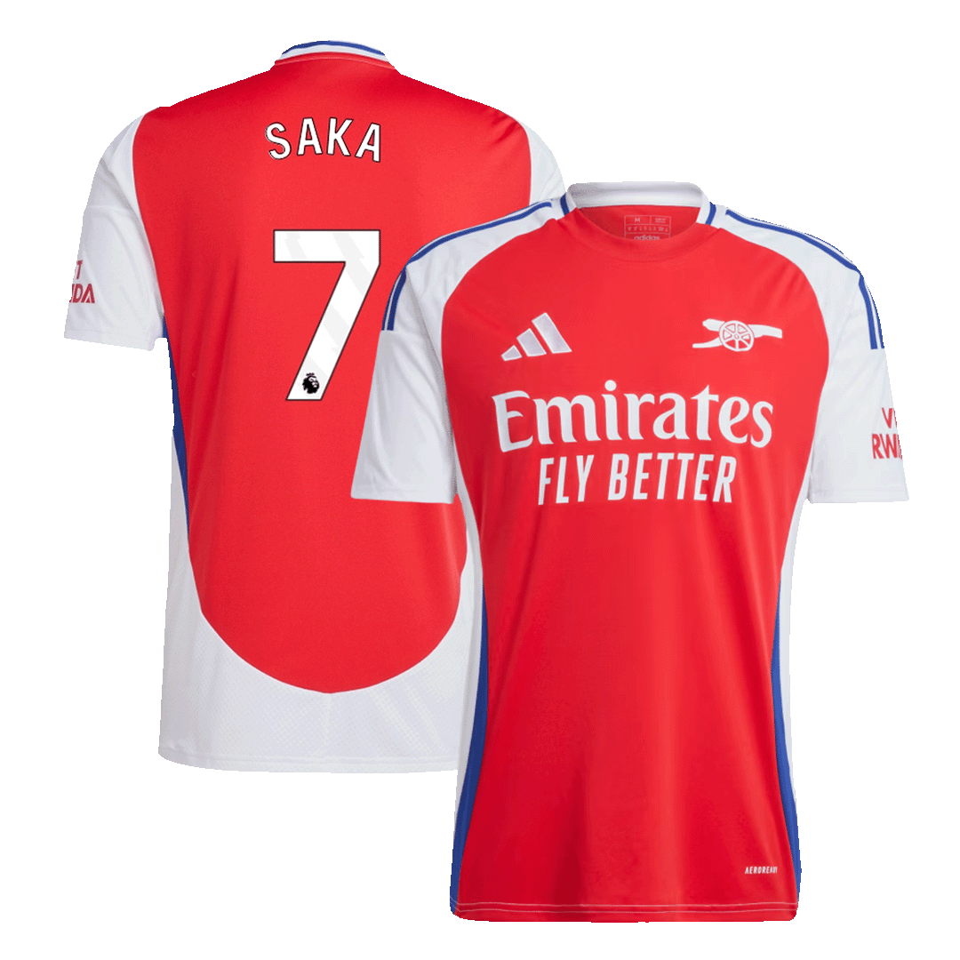SAKA #7 Arsenal Soccer Jersey Home Custom Shirt 2024/25