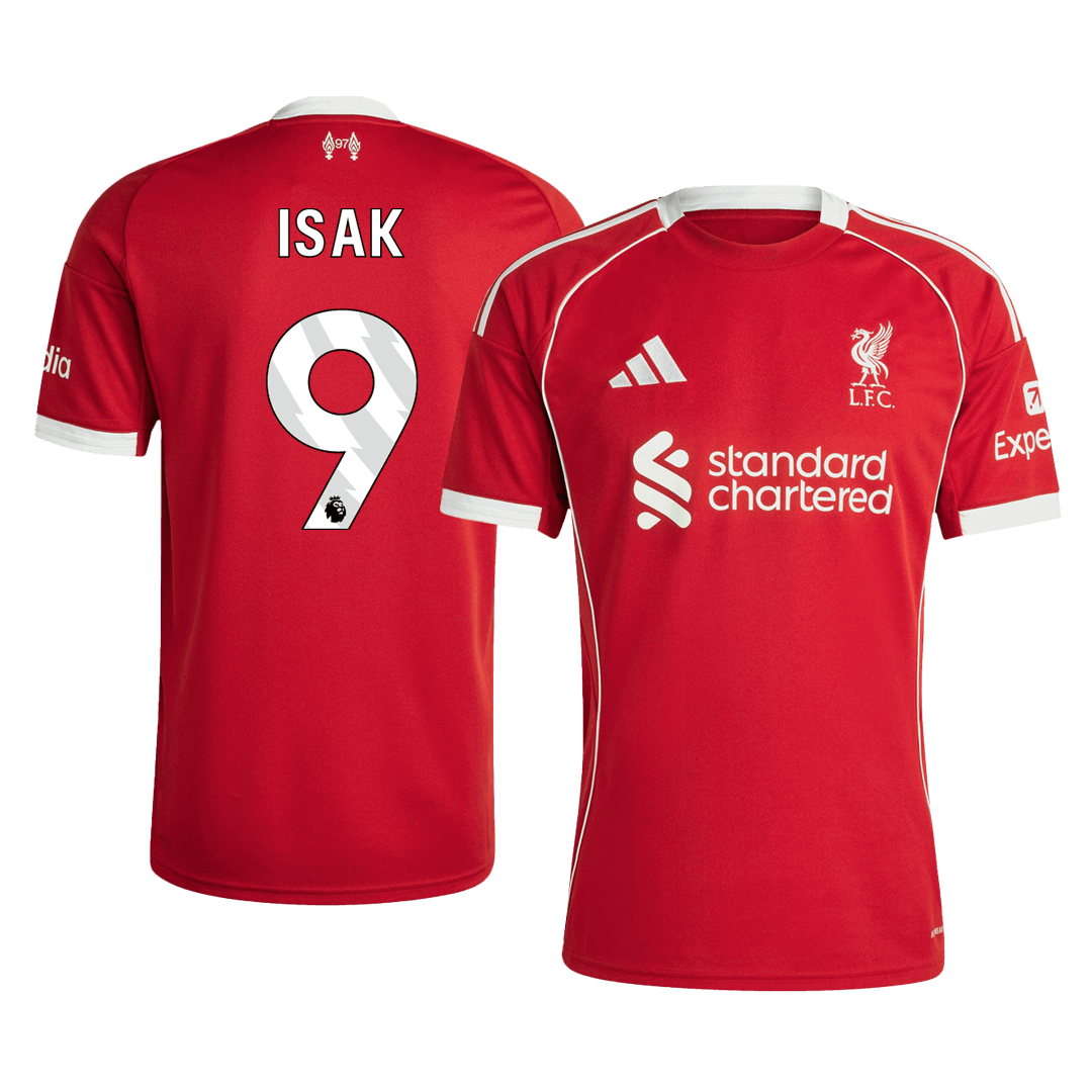 ISAK #9 Liverpool Soccer Jersey Home Custom Shirt 2025/26