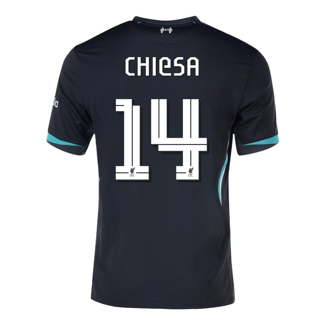 Liverpool Jersey Custom CHIESA #14 Soccer Jersey Away 2024/25 -UCL