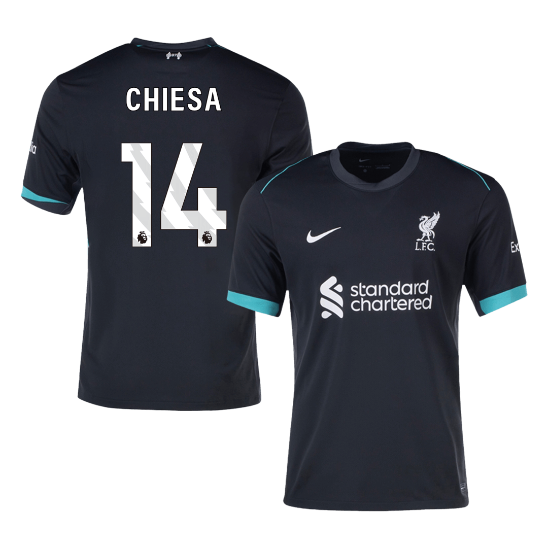 Liverpool Jersey Custom CHIESA #14 Soccer Jersey Away 2024/25