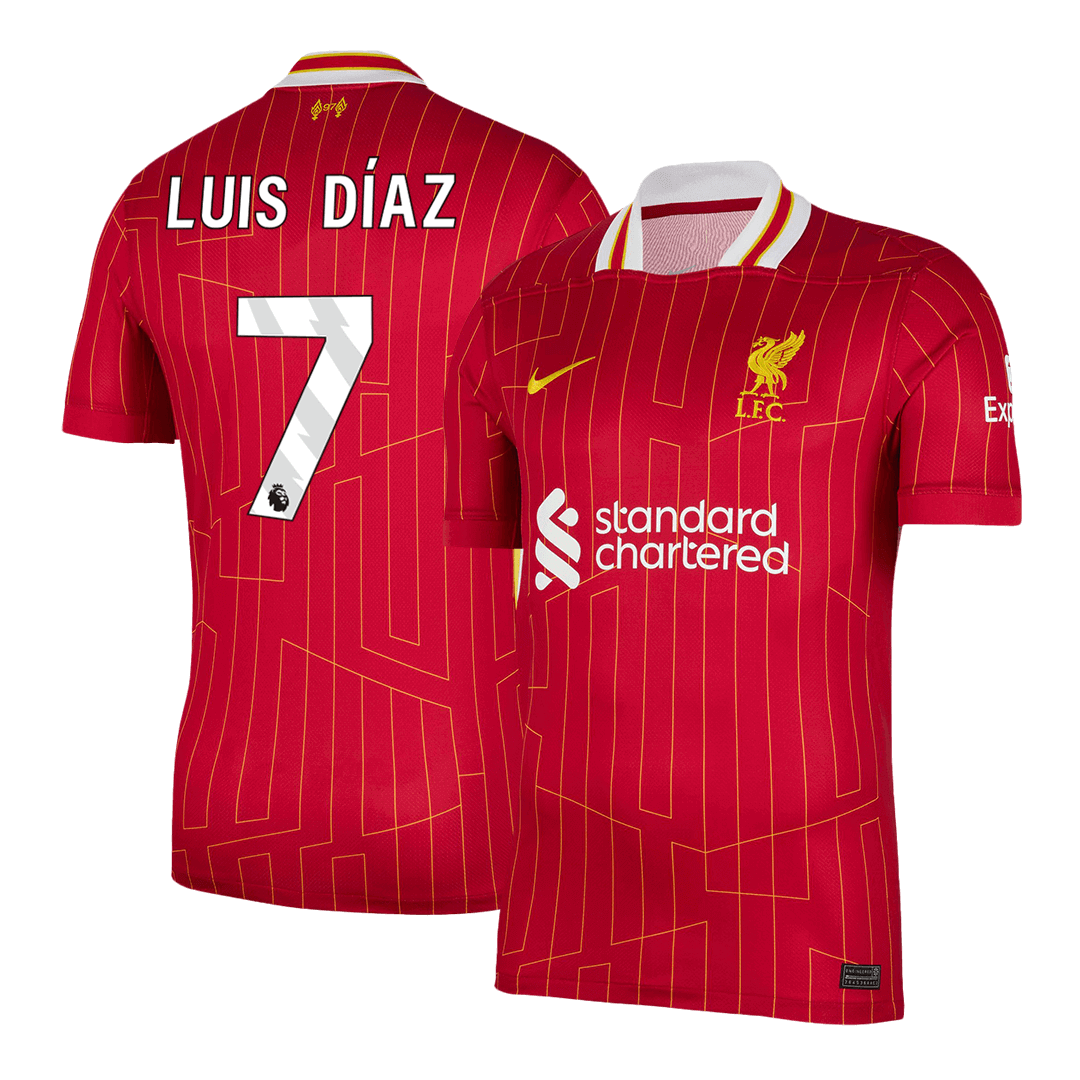 Liverpool Jersey Custom LUIS DÍAZ #7 Soccer Jersey Home 2024/25