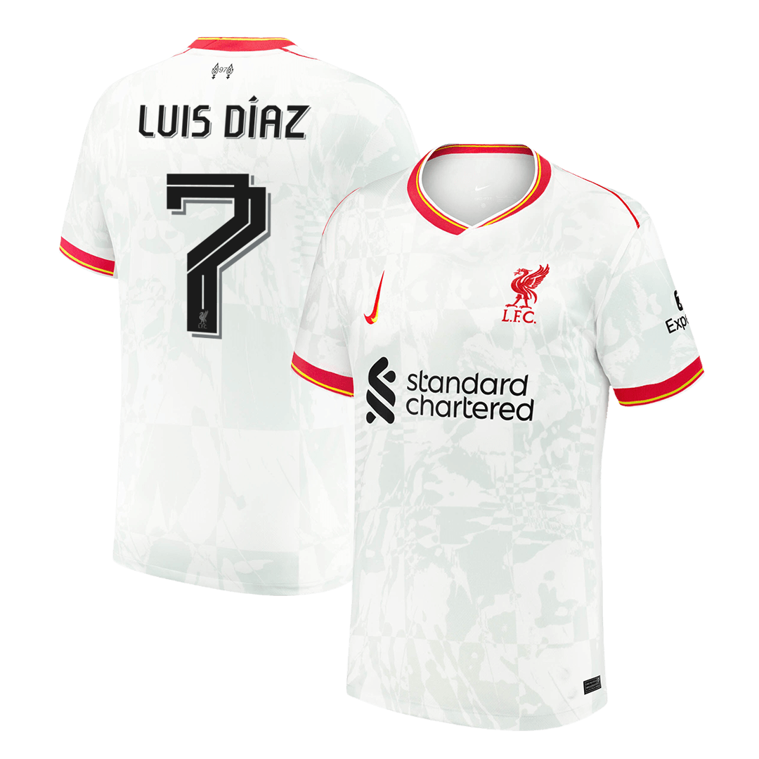 LUIS DÍAZ #7 Liverpool Soccer Jersey Third Away Custom Shirt 2024/25 -UCL