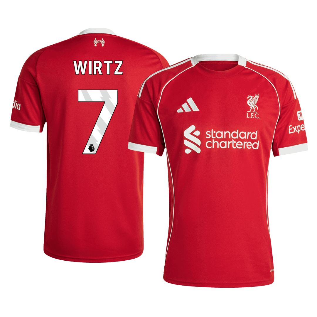 WIRTZ #7 Liverpool Soccer Jersey Home Custom Shirt 2025/26