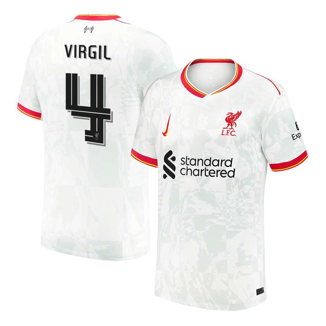 VIRGIL #4 Liverpool Soccer Jersey Third Away Custom Shirt 2024/25 - UCL