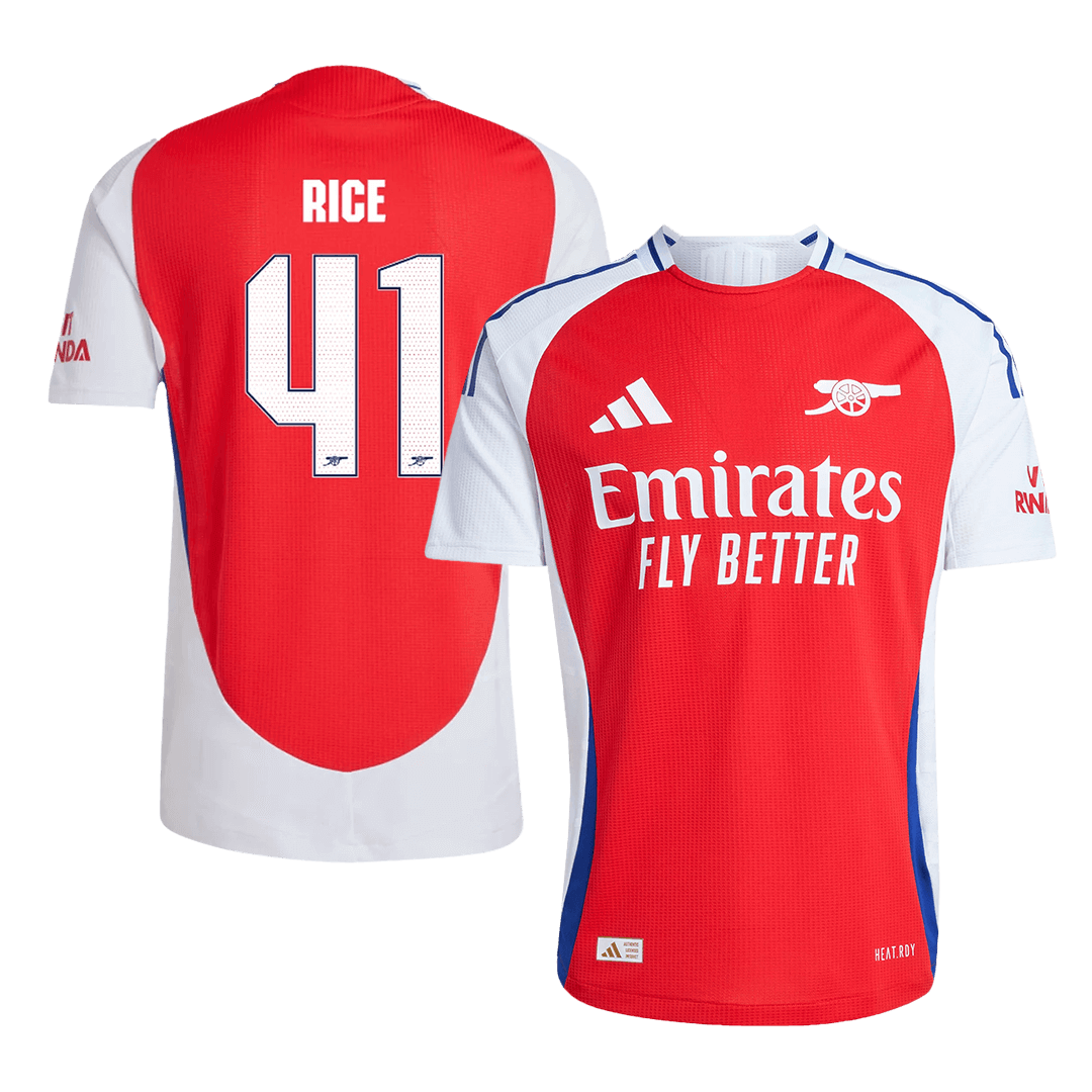 Arsenal RICE #41 Home Custom Player Version Soccer Jersey 2024/25 - UCL