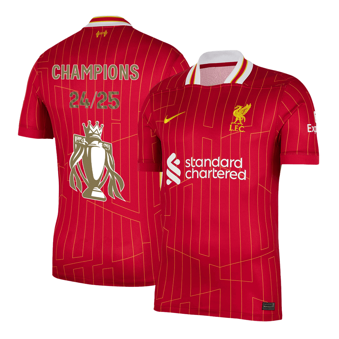 Liverpool CHAMPIONS 24/25 Jersey Custom Soccer Jersey Home 2024/25