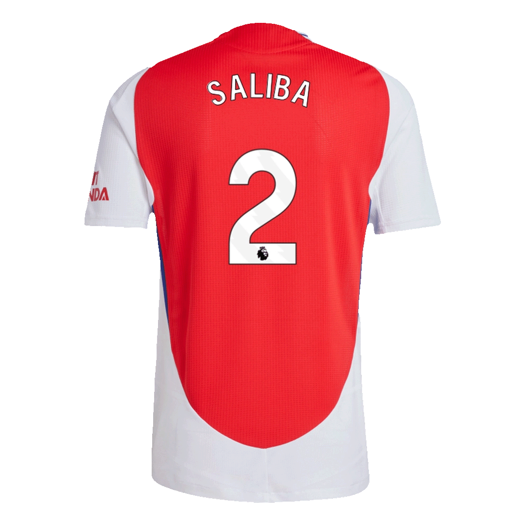 Arsenal SALIBA #2 Home Custom Player Version Soccer Jersey 2024/25