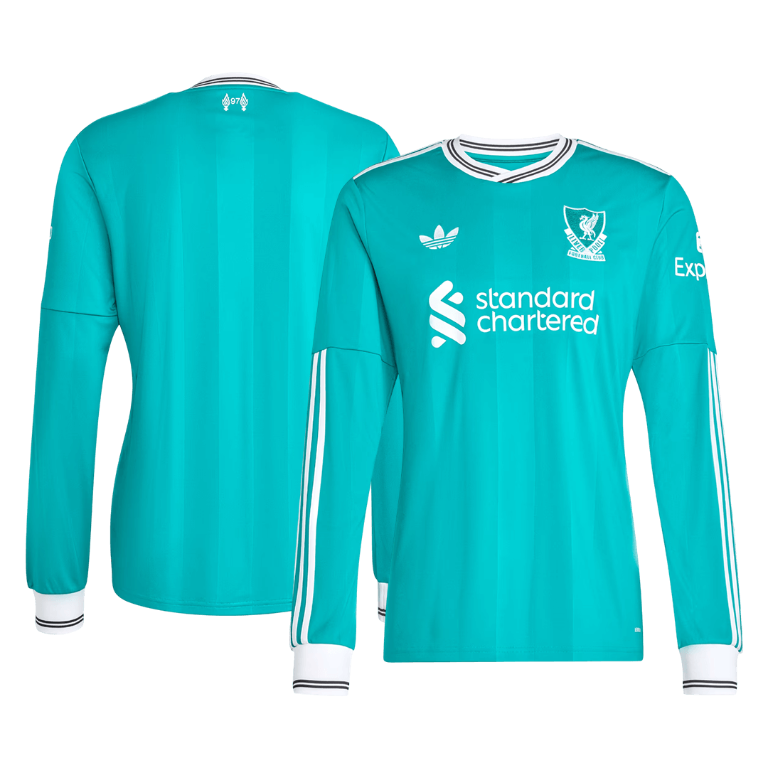 Liverpool Long Sleeve Jersey Third Away Football Shirt 2025/26