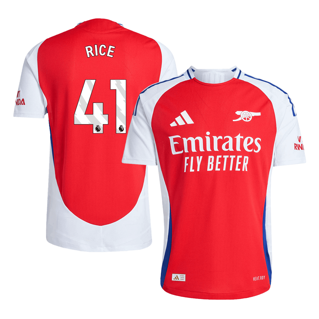 Arsenal RICE #41 Home Custom Player Version Soccer Jersey 2024/25