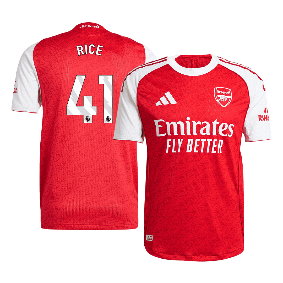 Arsenal RICE #41 Home Custom Player Version Soccer Jersey 2025/26