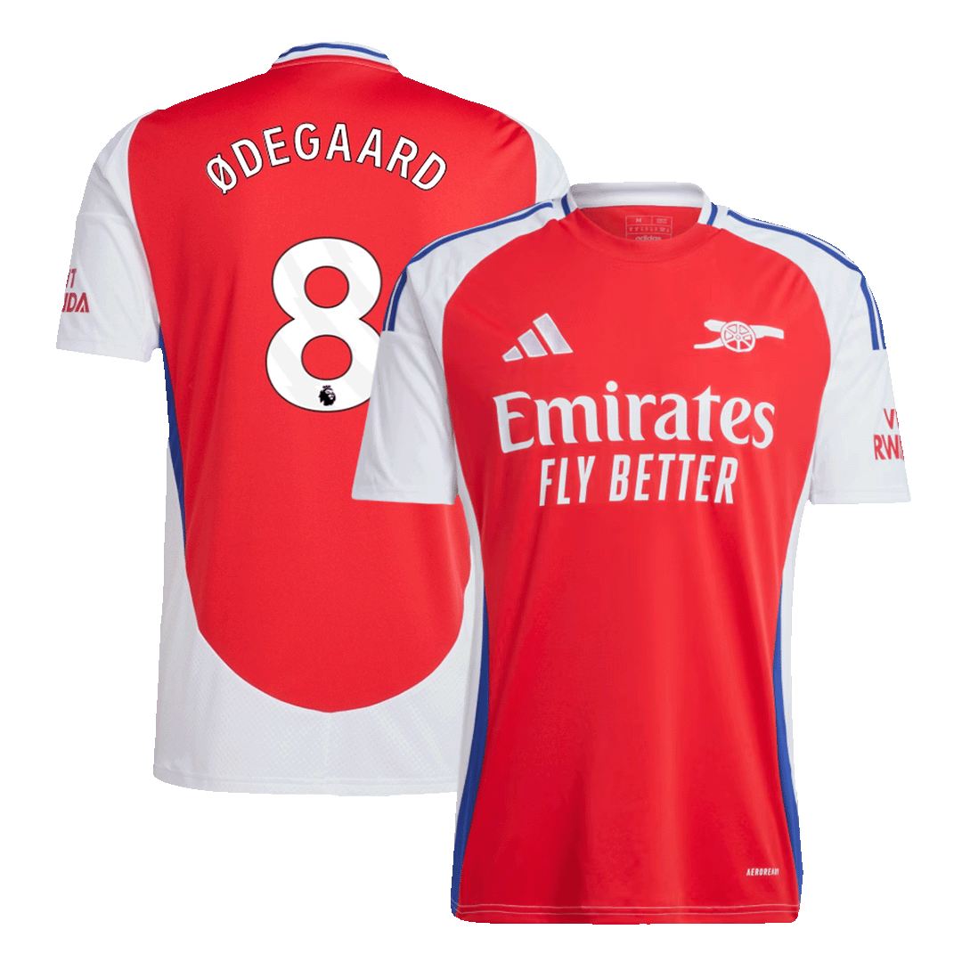 ØDEGAARD #8 Arsenal Soccer Jersey Home Custom Shirt 2024/25