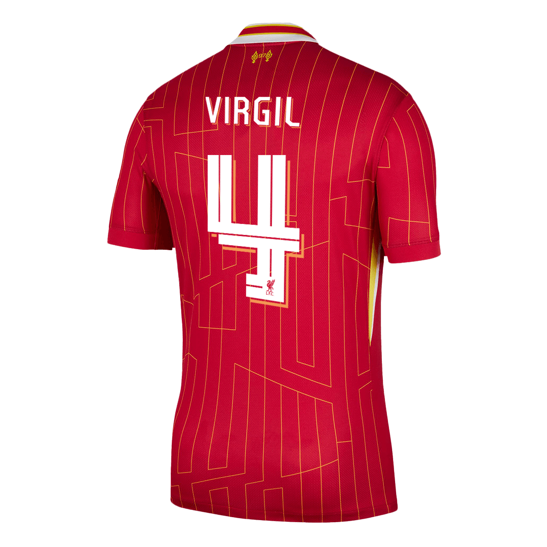 Liverpool Jersey Custom VIRGIL #4 Soccer Jersey Home 2024/25 - UCL