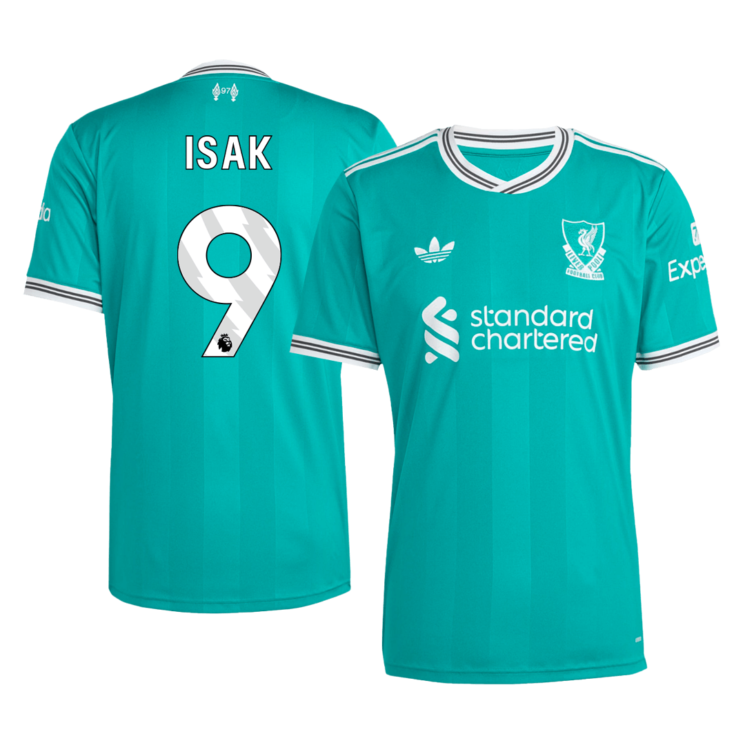 ISAK #9 Liverpool Soccer Jersey Third Away Custom Shirt 2025/26