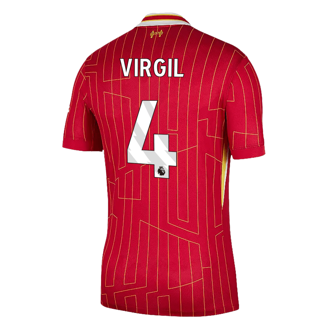 VIRGIL #4 Liverpool Soccer Jersey Home Custom Shirt 2024/25