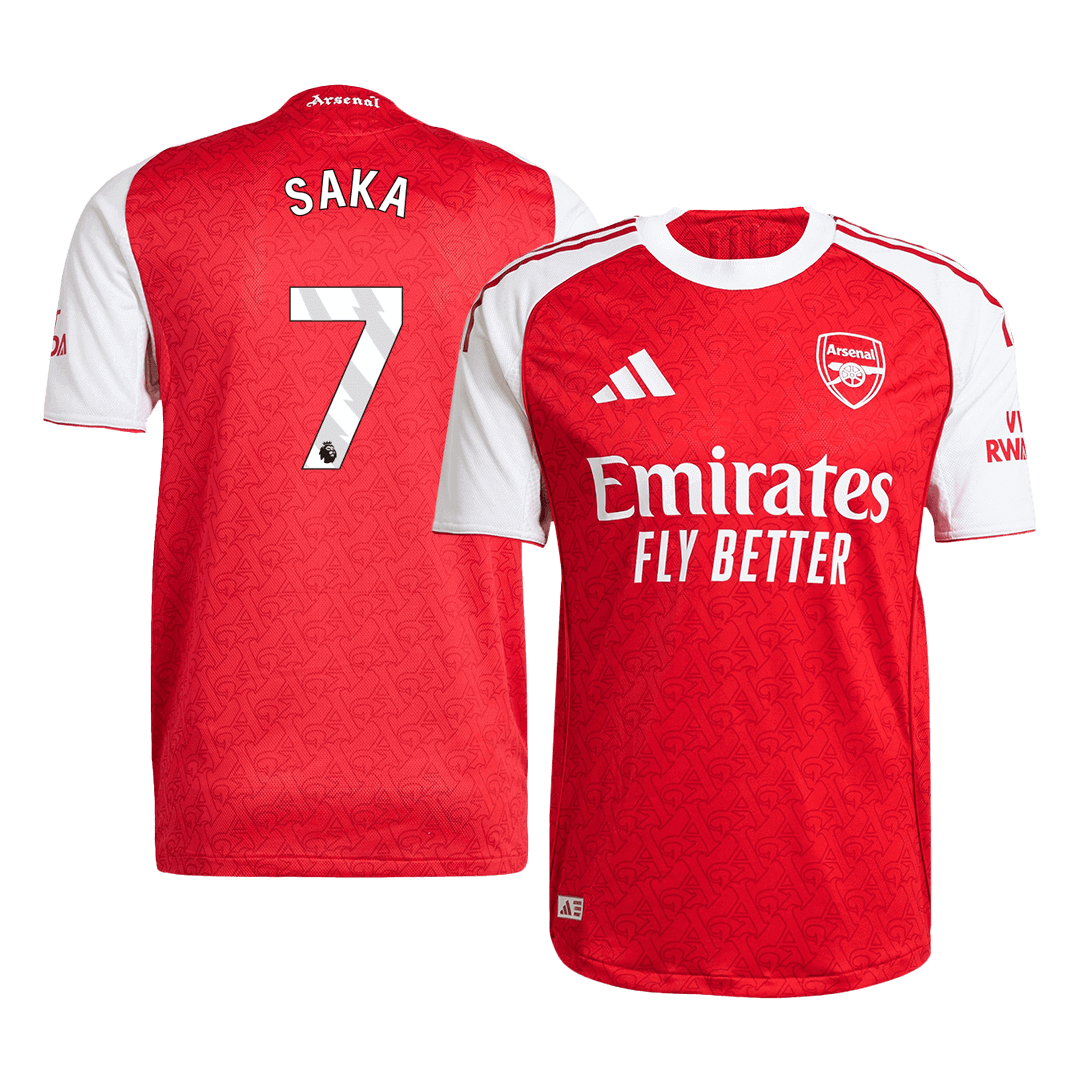 Authentic SAKA #7 Soccer Jersey Arsenal Home Shirt 2025/26