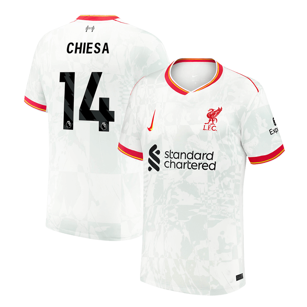 CHIESA #14 Liverpool Soccer Jersey Third Away Custom Shirt 2024/25