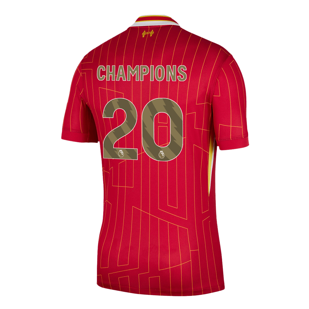 Liverpool Jersey Custom CHAMPIONS #20 Soccer Jersey Home 2024/25