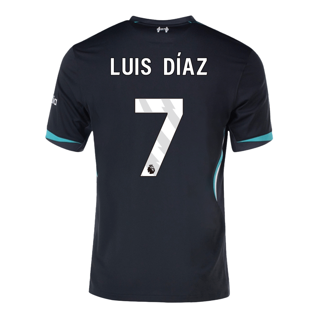 Liverpool Jersey Custom LUIS DÍAZ #7 Soccer Jersey Away 2024/25