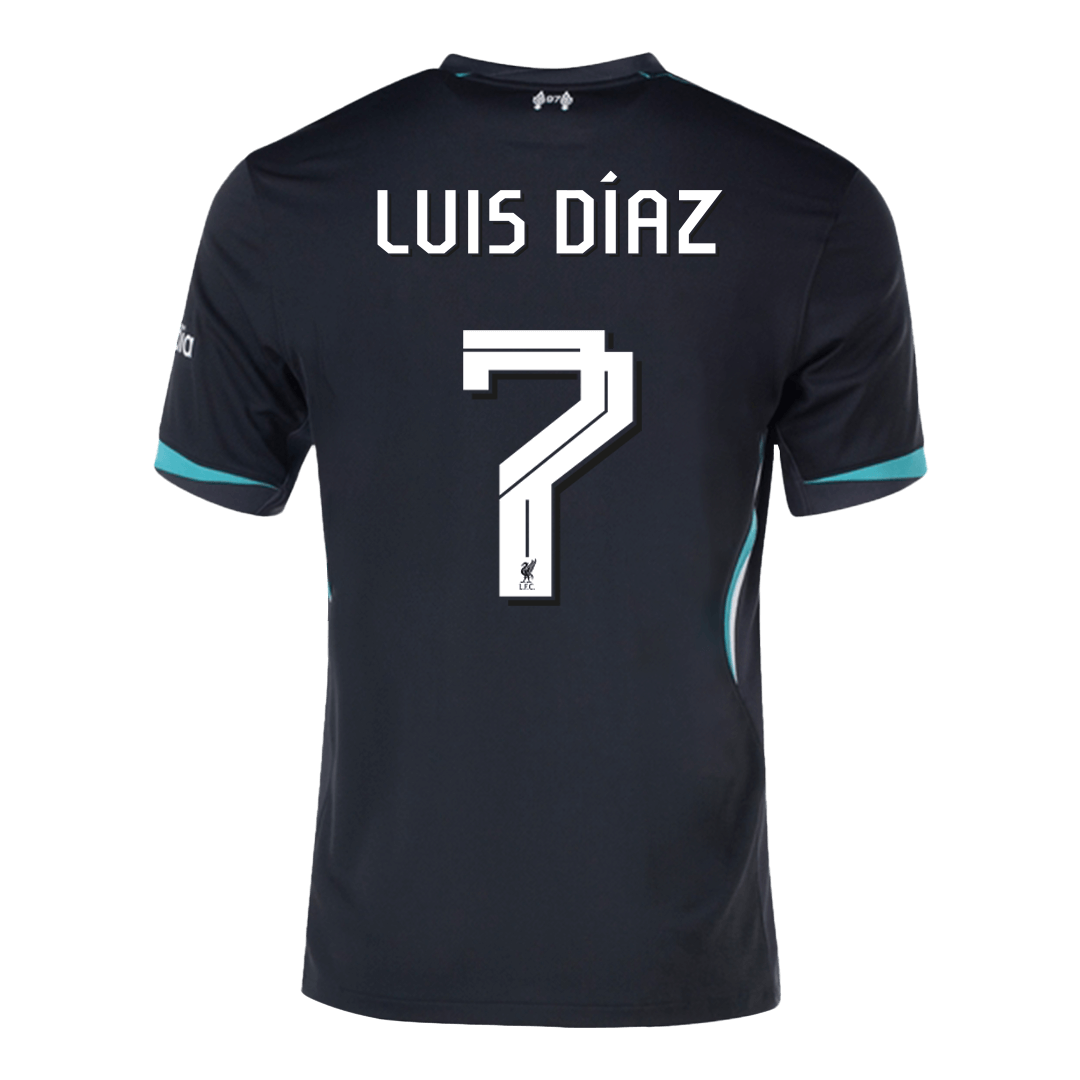 Liverpool Jersey Custom LUIS DÍAZ #7 Soccer Jersey Away 2024/25 -UCL