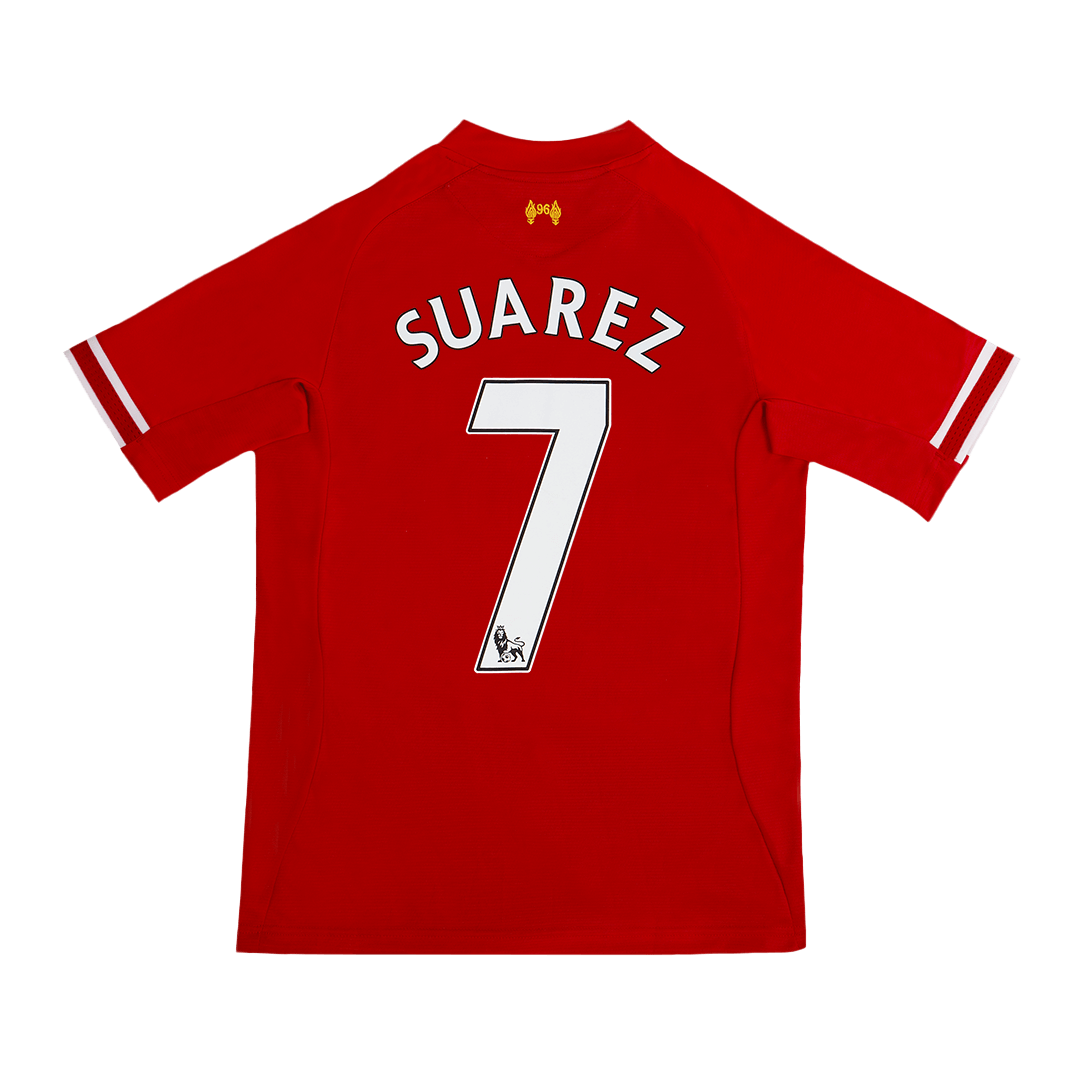 SUAREZ #7 Liverpool Retro Jersey Home Soccer Shirt 2013/14