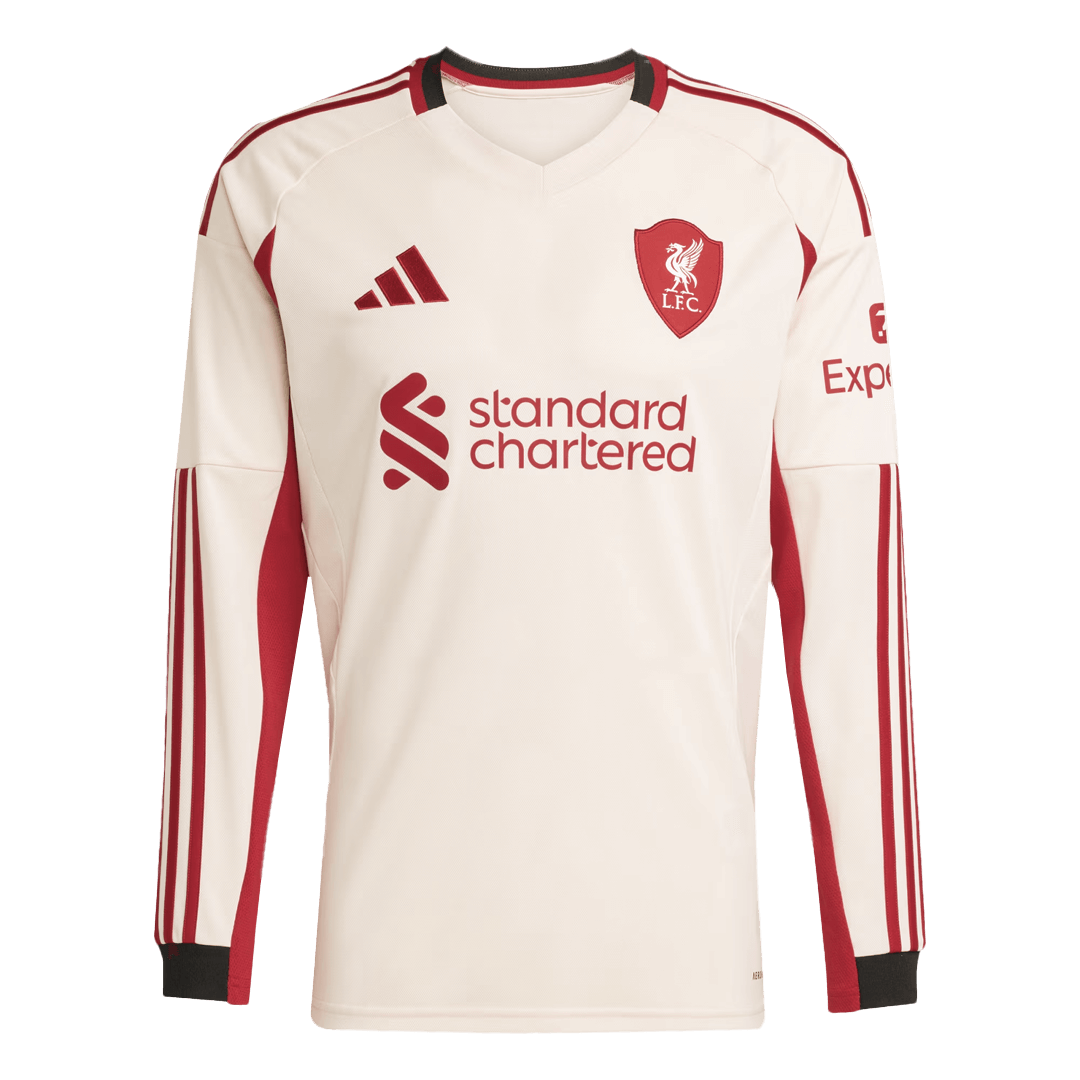 Liverpool Long Sleeve Jersey Away Football Shirt 2025/26