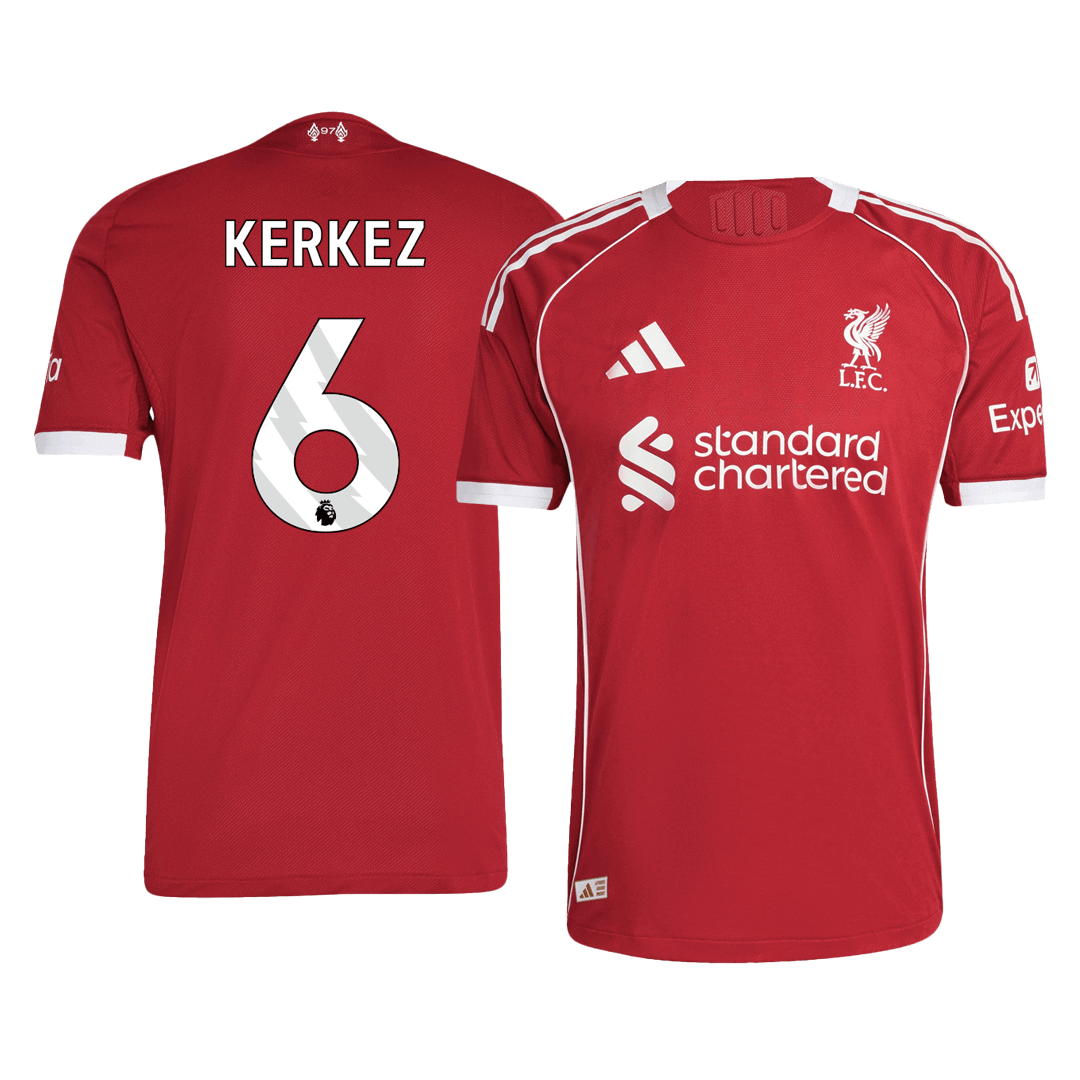 Liverpool KERKEZ #6 Home Custom Player Version Soccer Jersey 2025/26