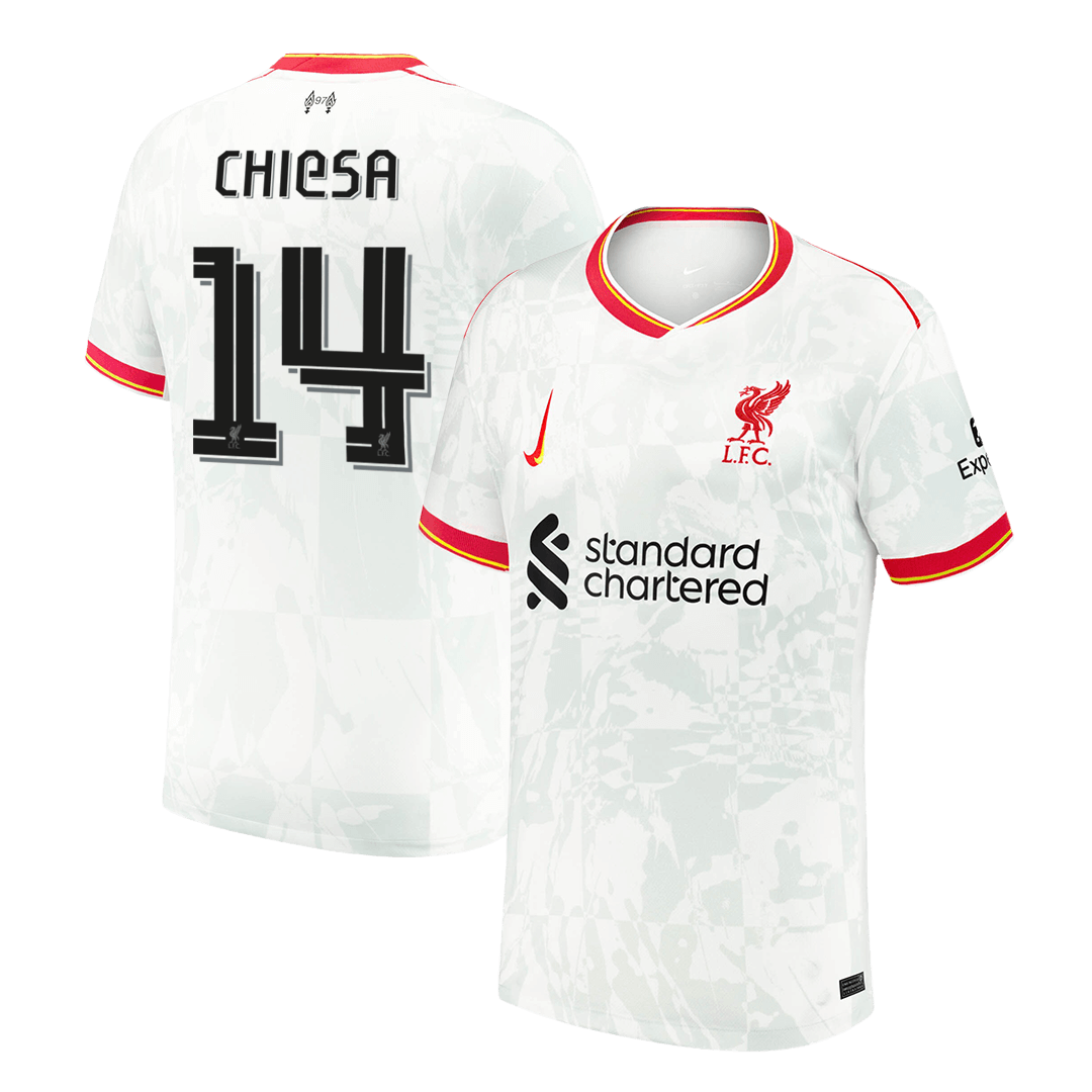 CHIESA #14 Liverpool Soccer Jersey Third Away Custom Shirt 2024/25 -UCL