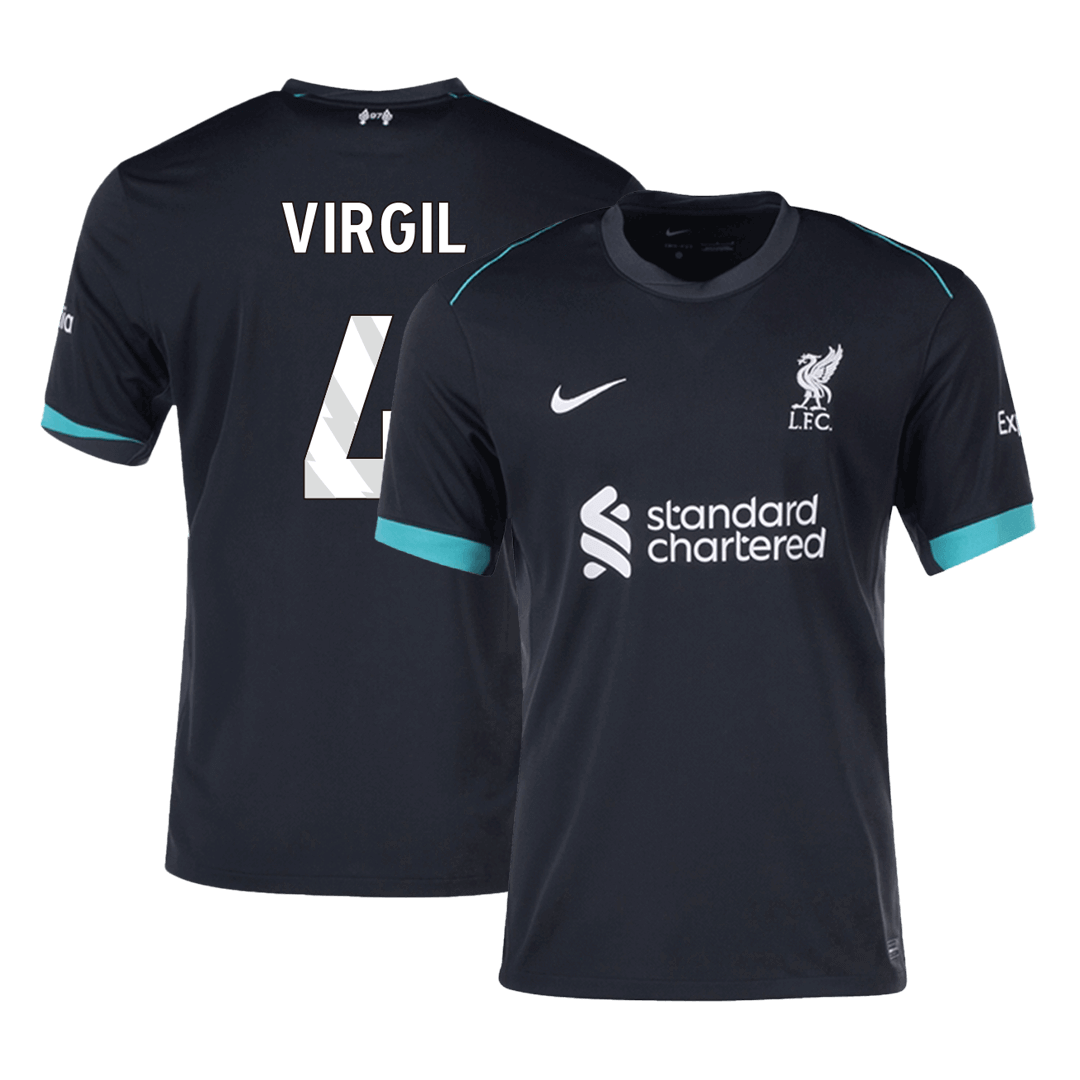 Liverpool Jersey Custom VIRGIL #4 Soccer Jersey Away 2024/25