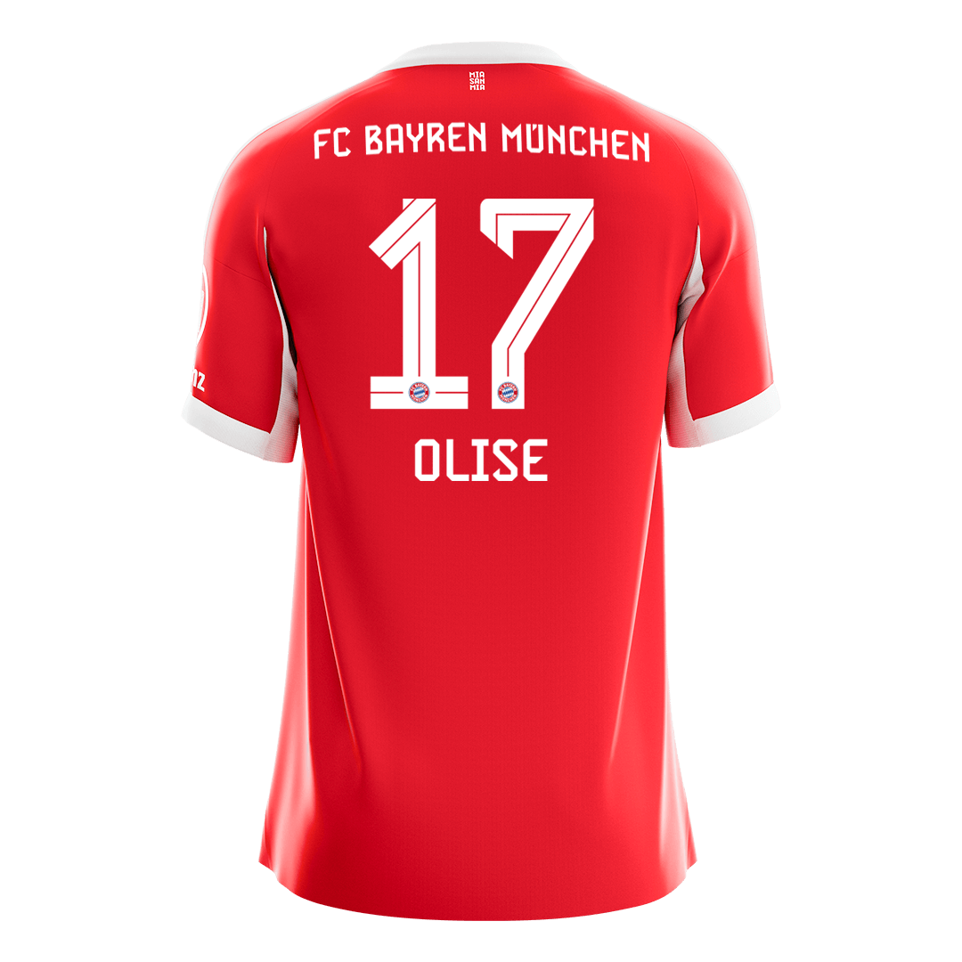 OLISE 17 Bayern Munich Soccer Jersey Home Custom Shirt 2025 26 olise-17-bayern-munich-soccer-jersey-home-custom-shirt-2025-26
