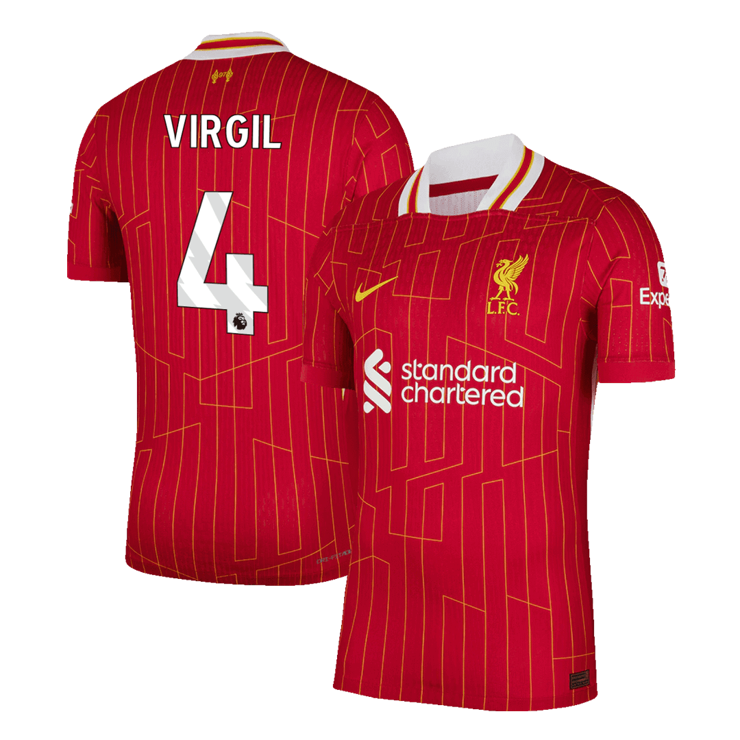 Liverpool VIRGIL #4 Home Custom Player Version Soccer Jersey 2024/25
