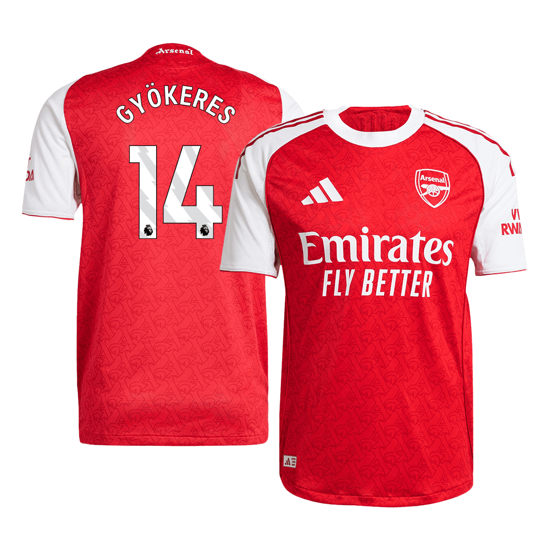 Arsenal GYÖKERES #14 Home Custom Player Version Soccer Jersey 2025/26