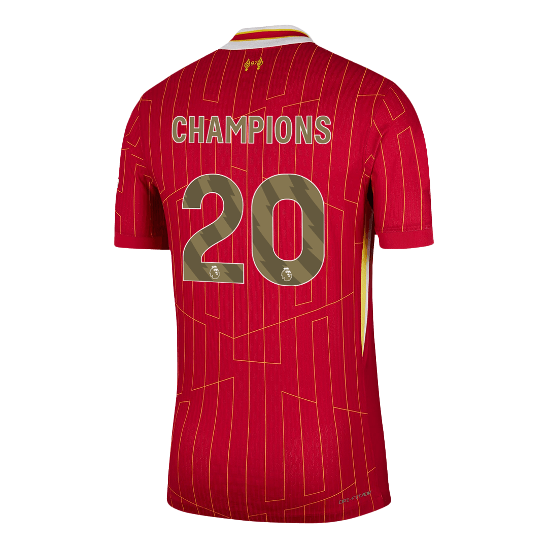 Liverpool CHAMPIONS #20 Home Custom Player Version Soccer Jersey 2024/25