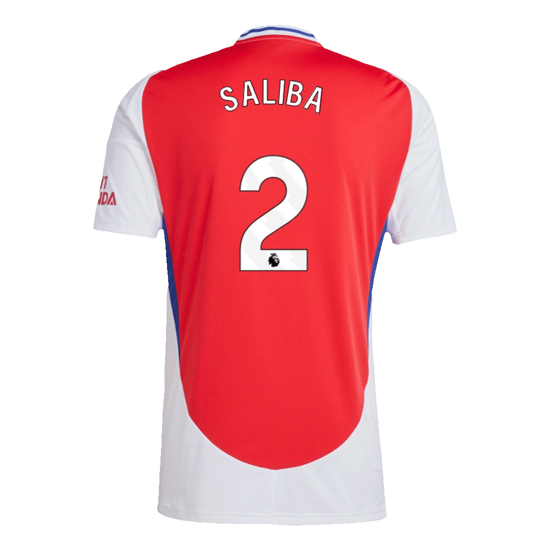 Arsenal Jersey Custom SALIBA #2 Soccer Jersey Home 2024/25