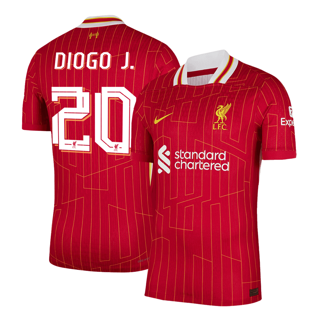 Liverpool DIOGO J. #20 Home Custom Player Version Soccer Jersey 2024/25 - UCL