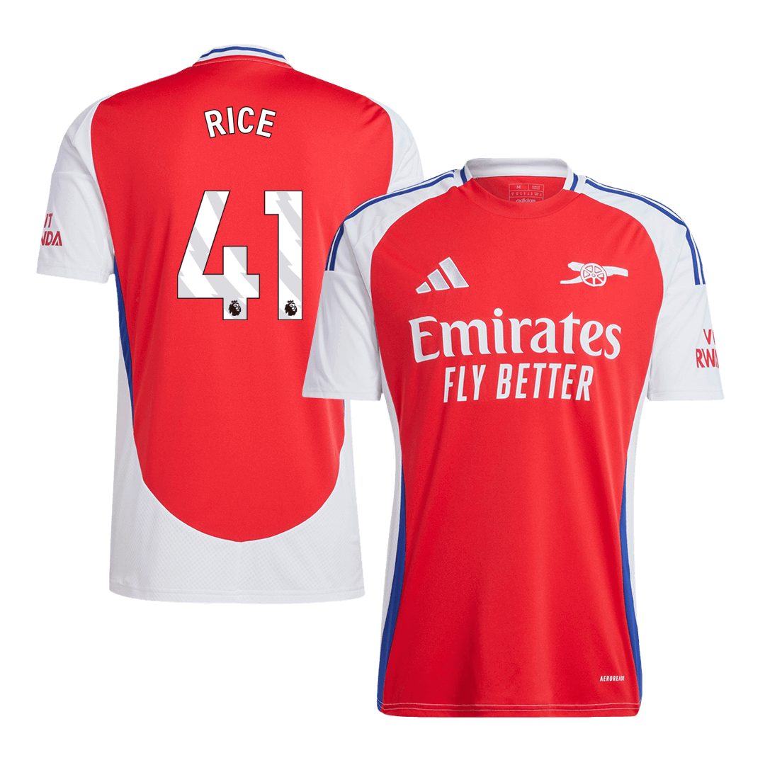 Arsenal Jersey Custom RICE #41 Soccer Jersey Home 2024/25