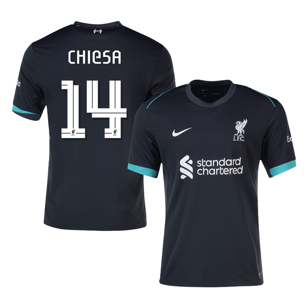 Liverpool Jersey Custom CHIESA #14 Soccer Jersey Away 2024/25 -UCL