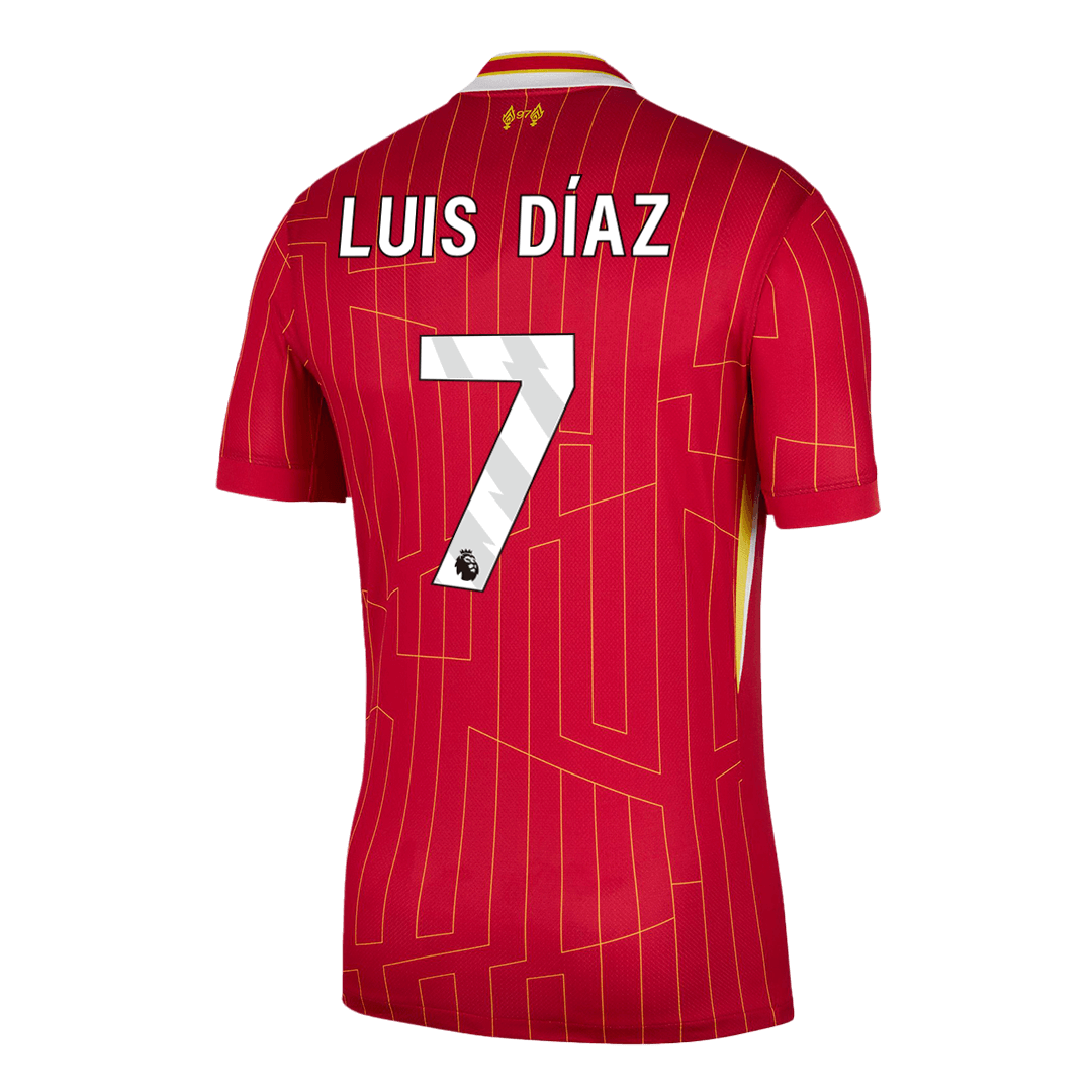 Liverpool Jersey Custom LUIS DÍAZ #7 Soccer Jersey Home 2024/25
