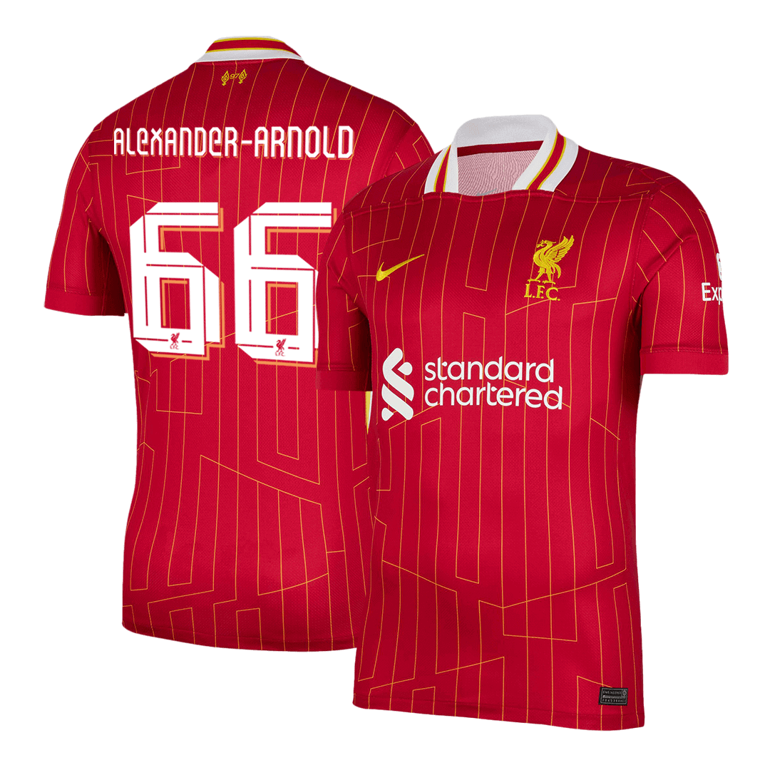 Liverpool Jersey Custom ALEXANDER-ARNOLD #66 Soccer Jersey Home 2024/25 - UCL
