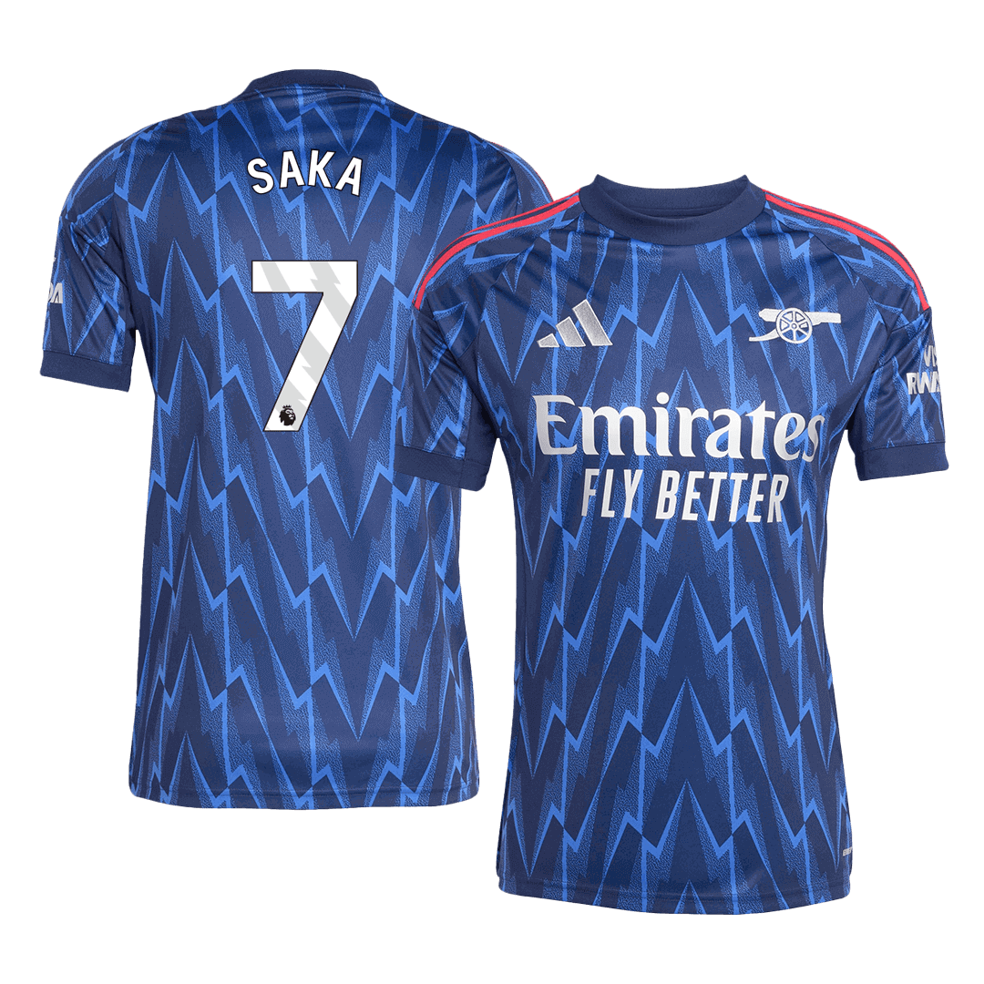 SAKA #7 Arsenal Soccer Jersey Away Custom Shirt 2025/26