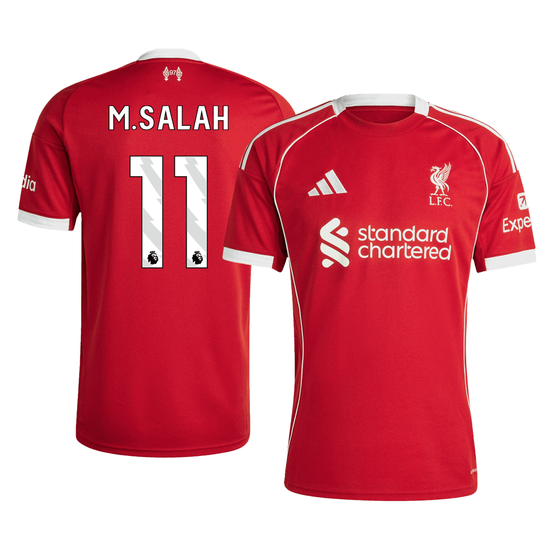 M.SALAH #11 Liverpool Soccer Jersey Home Custom Shirt 2025/26